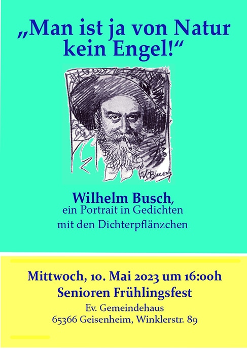 „Man ist ja von Natur kein Engel“ - Wilhelm Busch